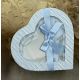 Set 3 cutii inimă – cod 7770, Bleu, cu textura