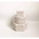 Set 3 cutii forme diferite din catifea – Cod 7679 Alb
