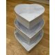 Set 3 cutii carton cu inimioara – Cod 7796 Alb
