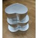 Set 3 cutii inimă mici Cod 6923 – Argintiu