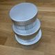 Set 3 cutii rotunde mici Cod 6921 – Argintiu
