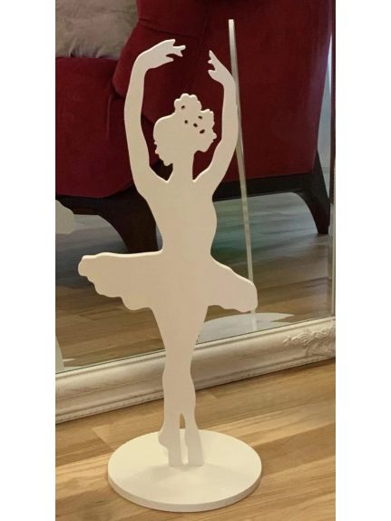 Balerină Decorativă Albă – Cod 06, Înălțime 50 cm