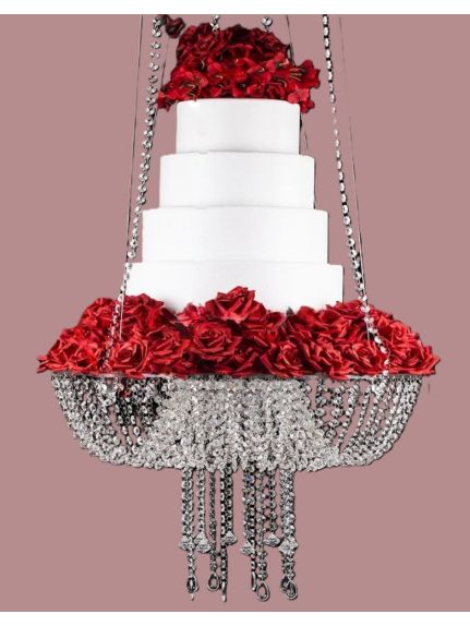 Candelabru Prezentare Tort Suspendabil cu Cristale CS049