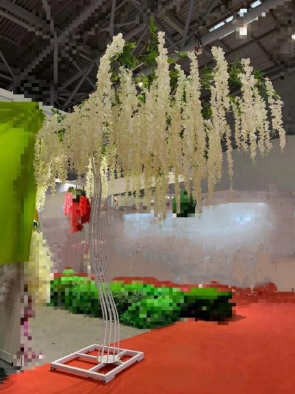 Copac simplu cu flori visteria mici albe H2,50 m (cu flori visteria incluse)