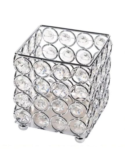Cub Cristal Argintiu Mediu – 13 cm, Cod 1827