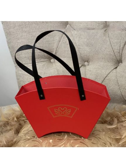 Cutie carton roșu cu mânere – Cod Y022 