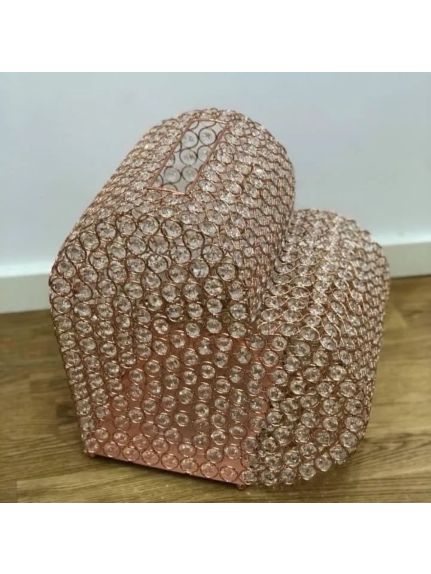 Cutie dar cu cristale în formă de inimă – Rose Gold, 40 cm