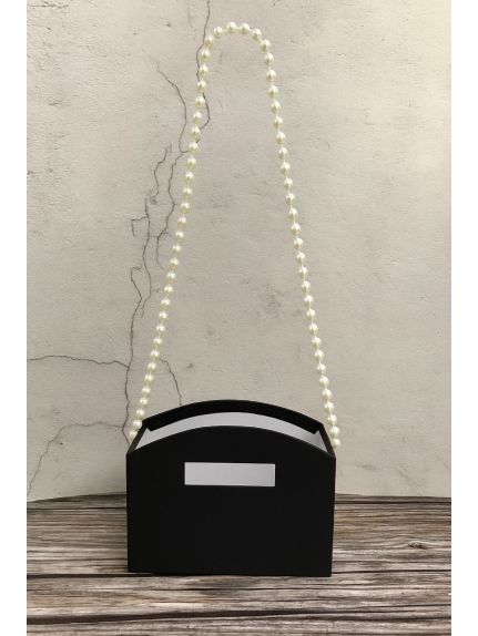 Cutie Poseta cu Perle – Cod 7625 Negru