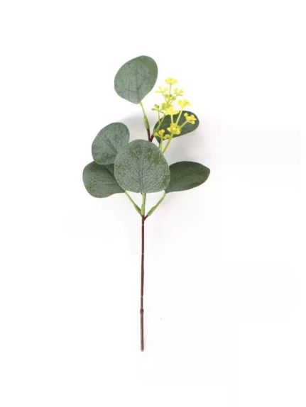 FIR EUCALIPT CU FLORI GALBENE FR104  35CM