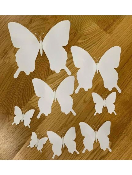 Set Fluturi din Hârtie Laminată – cu Magnet și Bandă Autoadezivă  