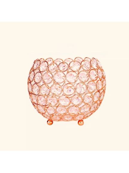Glob decorativ Cristal Rose Gold – 12 cm