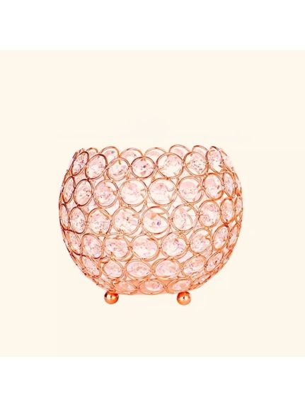 Glob decorativ Cristal Rose Gold – 15 cm