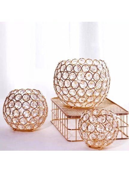 Glob Cristal Auriu – 15 cm