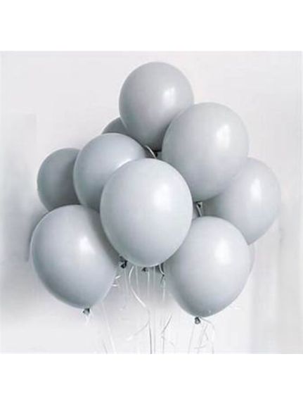 Set 100 Baloane Pastel 10 Inch (26 cm) – Gri