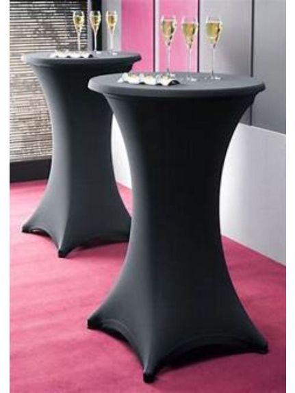 Husă lycra neagră pentru masă cocktail