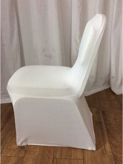 Husa scaun lycra stretch albă