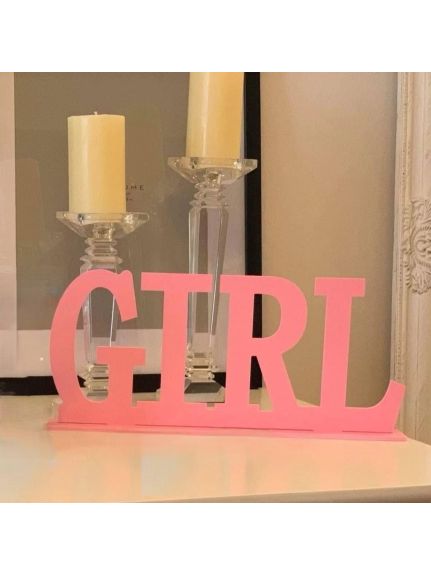 Litere BOTEZ "GIRL" – Roz – Cod MDF24