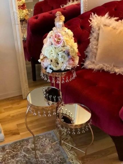 Ansamblu Măsuță Candy 3 Etaje Rose Gold CS013