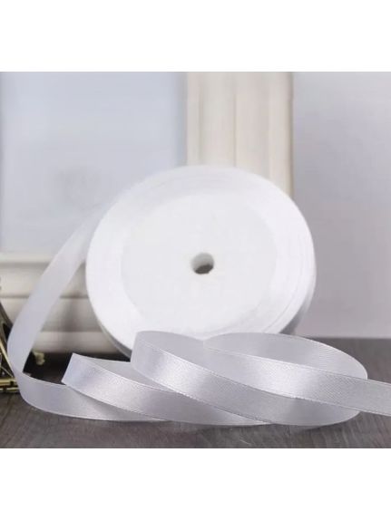 Panglica satin 1 cm – ALB