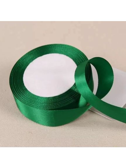 Panglica satin 2.5 cm – VERDE SMARALD