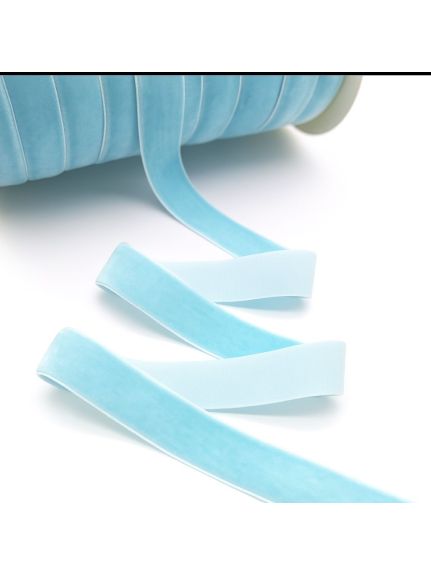 Panglica catifea 20 mm – Blue (se vinde la metru liniar)
