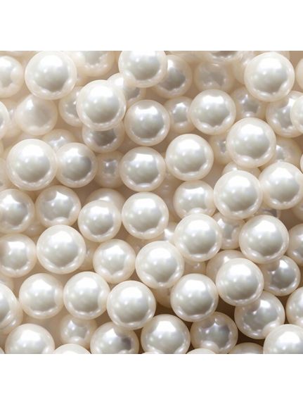  Perle acrilice rotunde fara gaura 5 mm – set 5 000 buc (cod 6288), Alb
