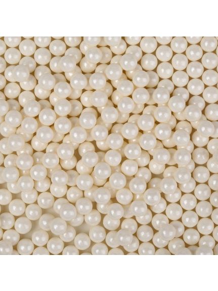Perle acrilice rotunde fara gaura 6 mm – set 5 000 buc (cod 6289), crem