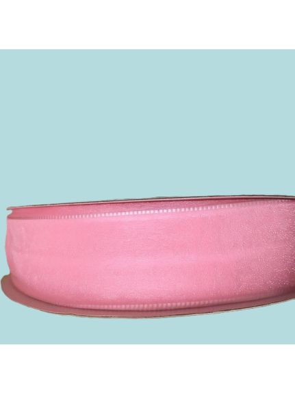 Panglica organza 38 mm × 92 m – Roz
