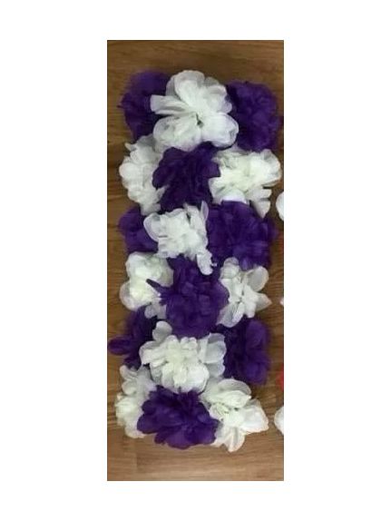 Segment cu flori albe si mov CFL023 20x50 cm