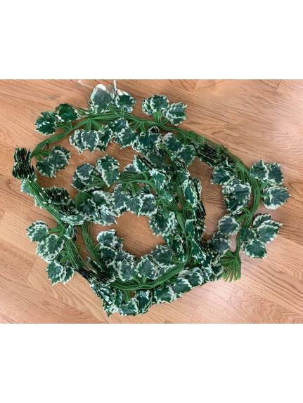SET 12 FIRE GHIRLANDA IEDERA ALB CU VERDE  2M