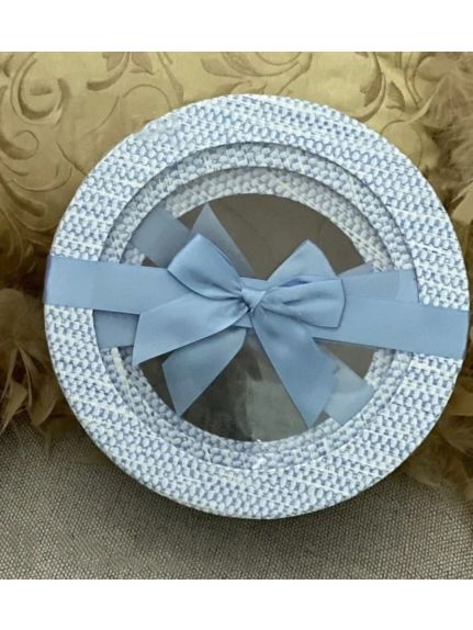 Set 3 cutii cadou – cod 7762, Bleu, cu textura