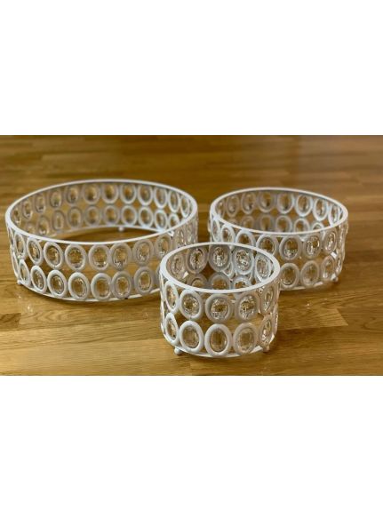Set 3 Etajere Suport Tort – Cod 1816 – Alb