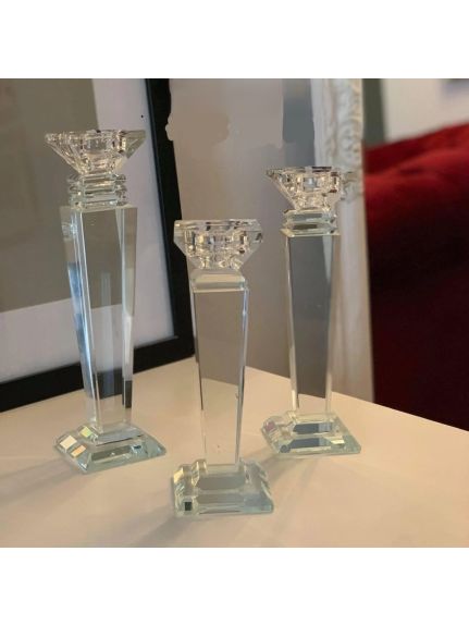 Set 3 sfesnice cristal 18/20/23 cm