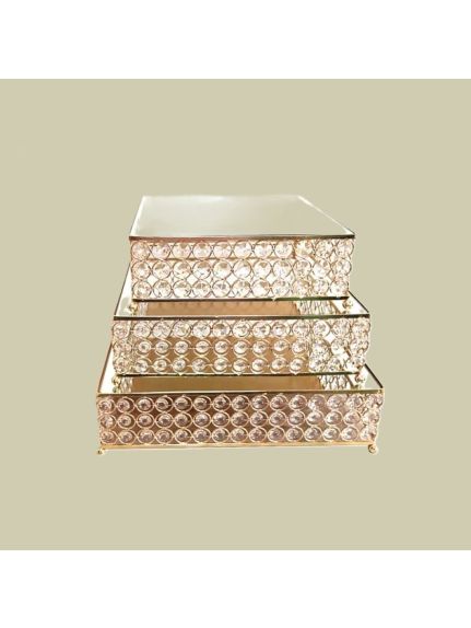 Set 3 Suporturi Prajituri/Tort Candy Bar – Cod CR1834 – Auriu