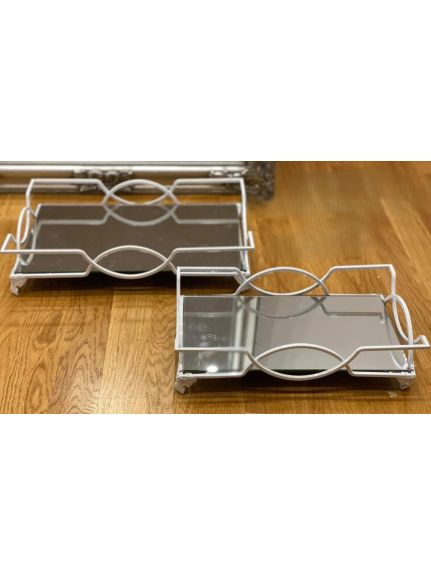 Set 2 Tavi cu Oglindă – Cod CS059 – Alb