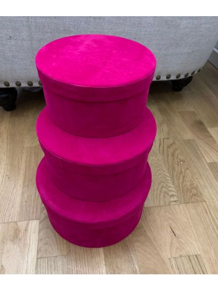 Set 3 cutii catifea – Cod 1822 Ciclam