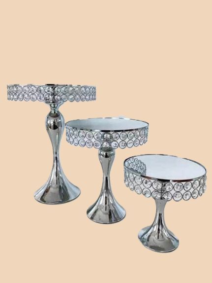Set 3 Etajere Candy – Cod CR1811 – Argintiu