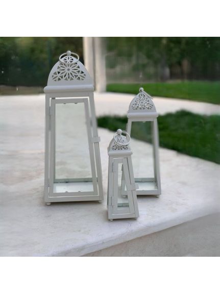 Set 3 Felinare Metalice Albe – Cod 1063