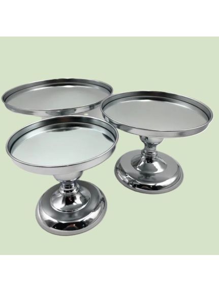 Set 3 suporturi Candy Bar cu oglinda – model CS068 Argintiu