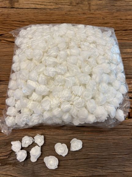 Set 500 capete trandafiri polifoam Alb