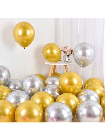 Set 50 Baloane Sidefate 10 Inch (26 cm) – Auriu