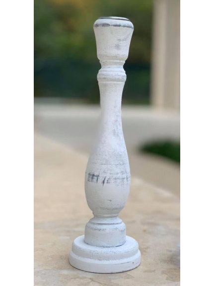 Sfesnic lemn 6309 Alb 28 cm