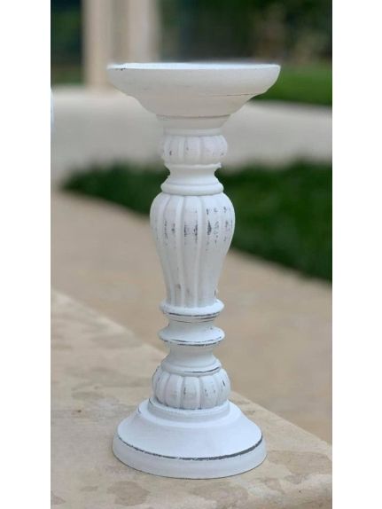 Sfesnic lemn 6298 alb 26 cm