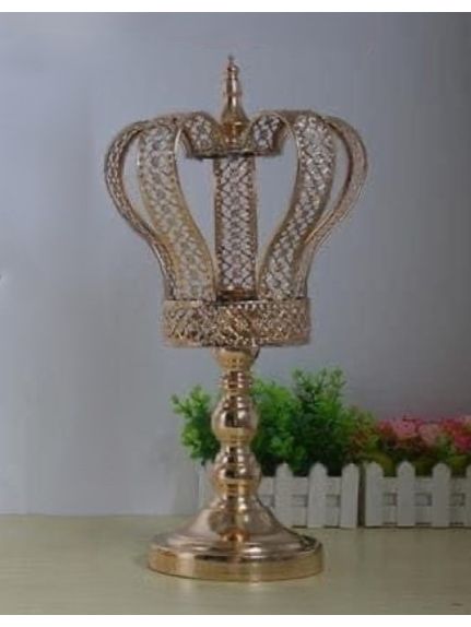 Suport lumanare coroana CS042 Auriu mare 46 cm