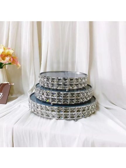 Suport Prajituri/Tort Candy Bar – Cod CR1828 – Argintiu, 35 cm