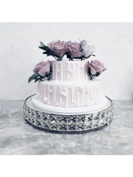 Suport Prajituri/Tort Candy Bar – Cod CR1828 – Argintiu, 45 cm
