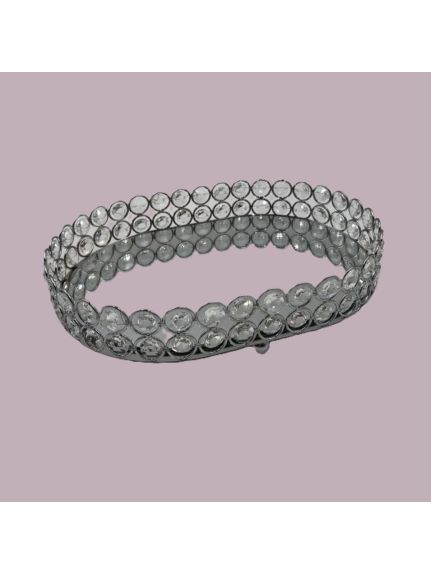 Tava Metal cu Oglinda – Cod 1824 – Mic – Argintiu – 22 cm