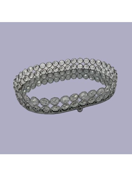 Tava Metal cu Oglinda – Cod 1824 – Mediu – Argintiu – 27 cm