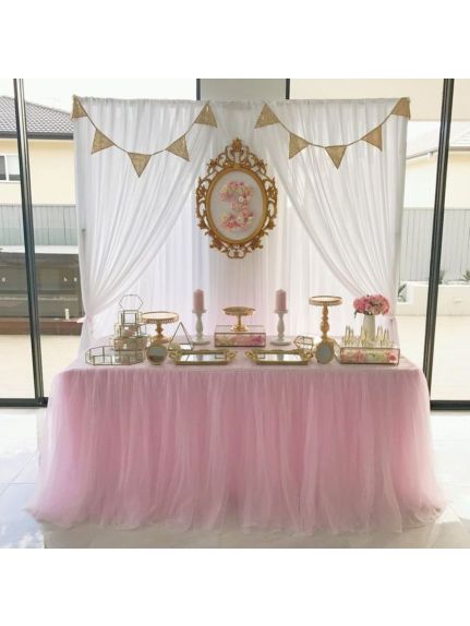 Tulle roz decorativ – 5 metri, ideal pentru prezidiu sau cristelniță