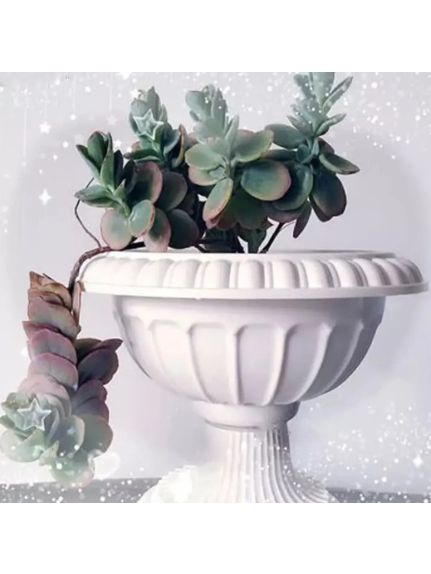 Vază Roma din plastic – Alb, 30 cm, cod 2904